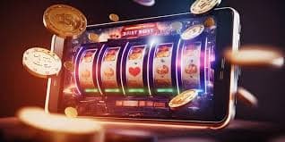 Antarmuka permainan Galactic Gems di 77raja.pro dengan kontrol taruhan dan tombol putar