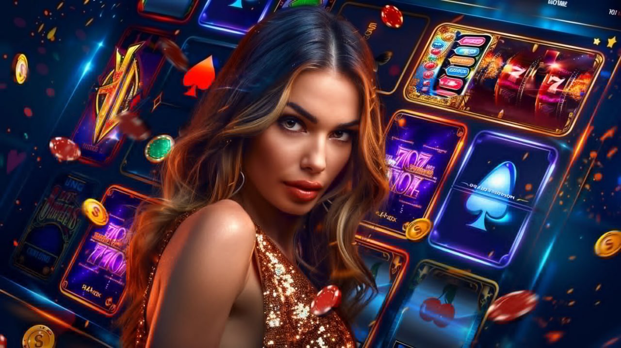 Dealer Sic Bo Dadu di studio langsung 77raja.pro dengan tiga dadu dalam wadah kaca